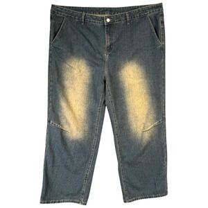 Manfinity Jeans Men 3XL Blue Denim Jeans High‎ Rise Faded Wash Classic Relaxed